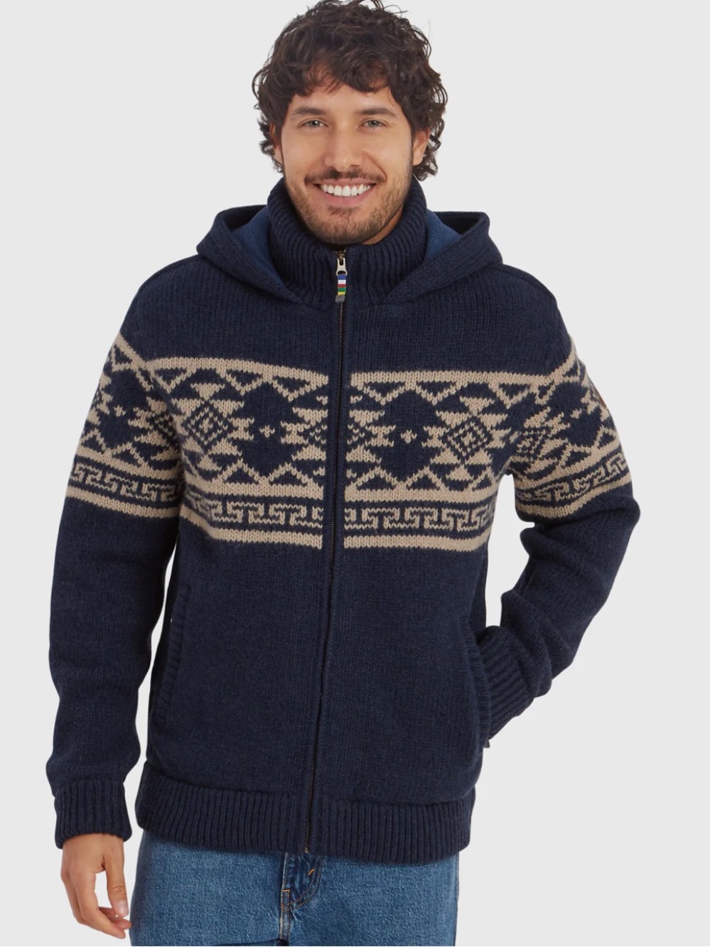Sherpa Adventure Gear Men's NWT Kirtipur Full Zip Sweater in Rathee Blue Size M